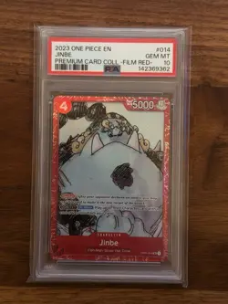 2023 ONE PIECE PREM CARD COLL -ONE PIECE FILM RED- #014 JINBE PSA 10 - Image 1