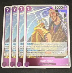 Playset Bandai One Piece TCG Borsalino OP16-073 Purple Special English x4 - Image 1