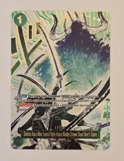 Demon Aura Nine Sword Style Asura Blades Dead Men's Game, Alt Art OP12-037 - Image 1