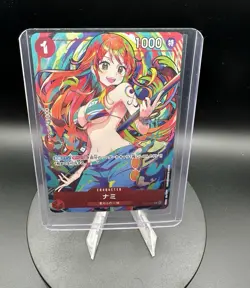 Bandai One Piece Nami ST01-007 Special Rare Alt Art Foil Japanese 1000 Power - Image 1