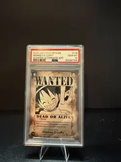 2025 One Piece OP13 EN #118 Monkey.D.Luffy Wanted Poster ALT ART PSA 10 - Image 1
