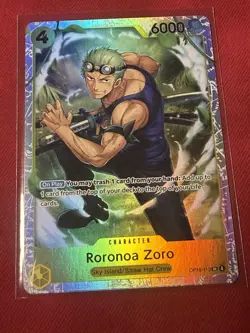 Bandai One Piece CCG Roronoa Zoro SR OP15-113 Foil Eng 4 6000 - Image 1