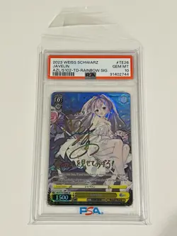 Weiss Schwarz Azur Lane Royal Navy - Javelin SP Signed Rainbow Signature PSA 10 - Image 3