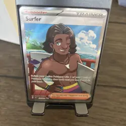 Surfer 235/191 Full Art Pokemon Card- Near Mint- Surging Sparks - Image 1