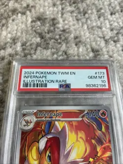 Pokemon TCG Infernape Illustration Rare Card Twilight Masquerade 173/167 PSA 10 - Image 2