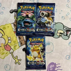 Pokemon TCG Evolutions Booster Pack 10 Cards English x3 - Image 1