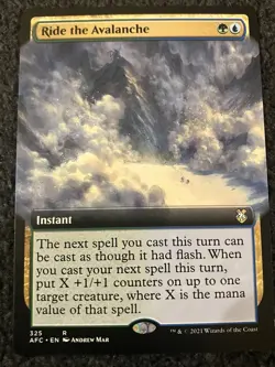 Magic The Gathering MTG - Ride The Avalanche (Extended Art) - AFC - Image 1
