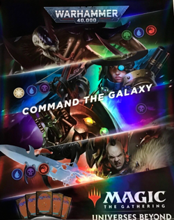 Magic The Gathering Warhammer 40K Universes Beyond Foil Promo Poster 18x24 MTG - Image 1