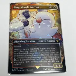 Mog, Moogle Warrior (Borderless) (Chocobo Track Foil) Final Fantasy FIC MTG - Image 1