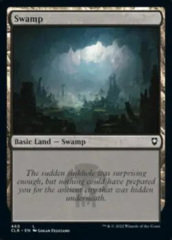 FOIL - 10 x SWAMP x10 (460) - Commander Legends: Battle for Baldur's Gate - Image 1