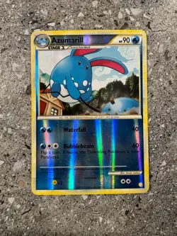 Pokemon TCG Cards Azumarill 2/123 HGSS Reverse Holo Rare EXC-NM - Image 1