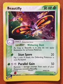 Beautifly 2/109 Ruby & Sapphire Holo Rare 2003 Pokemon TCG Card NM - Image 1