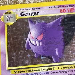 Pokemon Gengar 5/62 Fossil Holo Rare Holo 80 HP 1999 English Wizards - Image 2