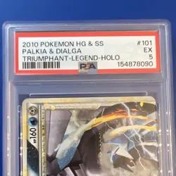 Pokemon Palkia & Dialga LEGEND (Top) 101/102 Triumphant Holo English 2010 160HP - Image 4