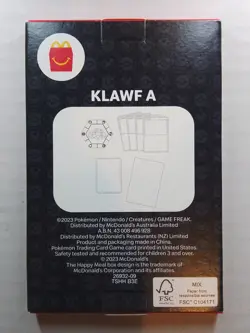 Pokemon Mcdonald's 2023 Match Battle pack Clawf A Sealed - Image 3