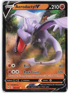 Aerodactyl V 092/196 Holo V Rare Lost Origin Pokemon NM - Image 1