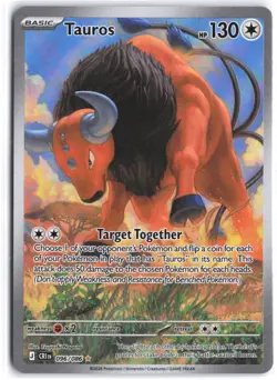 Tauros 096/086 Holo Illustration Rare Chaos Rising Pokemon NM - Image 1