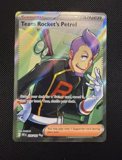 Pokemon TCG Team Rockets Petrel 226/182 Destined Rivals Ultra Rare Full Art-NM - Image 2