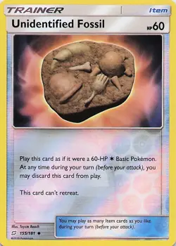 Unidentified Fossil - Pokemon Reverse Holo Uncommon 2019 Team Up 155/181 NM - Image 1