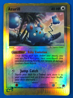Azurill 31/100 Reverse Holo Pokemon EX Sandstorm 2003 Vintage MP/HP - Image 1