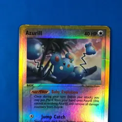 Azurill 31/100 Reverse Holo Pokemon EX Sandstorm 2003 Vintage MP/HP - Image 2