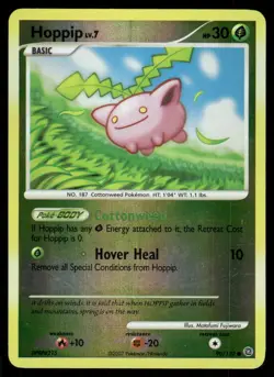 2007 Pokemon Hoppip Common Secret Wonders 90/132 Reverse Holo DMG - Image 1