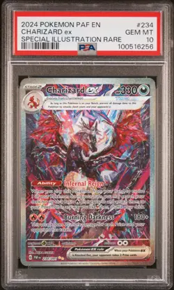 2024 POKEMON PAF EN-PALDEAN FATES SPECIAL ILLUSTRATION RARE CHARIZARD EX PSA 10 - Image 1