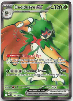 Decidueye ex 100/088 Holo Ultra Rare Perfect Order Pokemon Near Mint - Image 1