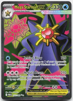 Mega Starmie ex 102/088 Ultra Rare Perfect Order Pokemon Near Mint - Image 1