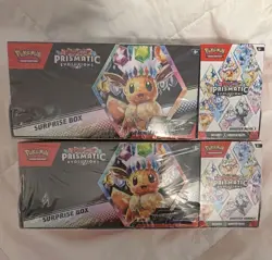 Pokemon TCG Prismatic Evolutions Surprise Box Booster Bundle Lot of 2 Boxes - Image 1
