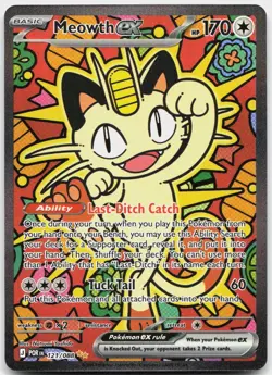 Meowth ex 121/088 Holo Special Illustration Rare Perfect Order Pokemon Near Mint - Image 1
