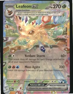Leafeon ex 006/131 Double Rare Prismatic Evolutions Pokemon Holo Near Mint - Image 1
