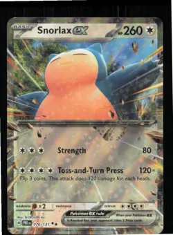 Snorlax ex 076/131 Holo Double Rare Prismatic Evolutions Pokemon Near Mint - Image 1