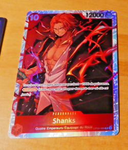 ONE PIECE CARD HOLO GAME CARTE CARTE Shanks OP09-004 SR FR NM - Image 1