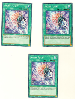 Set Of 3 Night Flight BODE-EN068 Burst Of Destiny 1st Edition Yugioh - Image 1