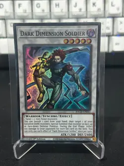 Yugioh - Dark Dimension Soldier (Super Rare) (1st Edition) - BACH-EN043 - Image 1
