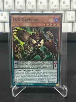 Yugioh | ​D/D Gryphon - BACH-EN013 - Super Rare 1st Ed - Image 1