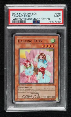 Dancing Fairy 1st Ed. YuGiOh Labyrinth of Nightmare PSA 9 MINT 2003 - Image 1
