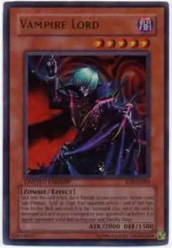 Yugioh - Vampire Lord - RDS Limited Edition Ultra Rare NM - Free Holo Card - Image 1