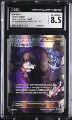 Hex Maniac Full Art - 75a/98 - XY Trainer Collection Pokemon Card - CGC 8.5 - Image 1
