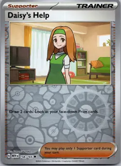 Daisy's Help 158/165 Uncommon 151 Pokemon Reverse Holo Near Mint - Image 1
