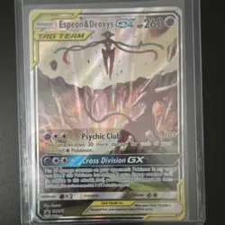 Espeon & Deoxys GX SM240 TAG TEAM Promo Holo 260 HP English Pokemon TCG - Image 1