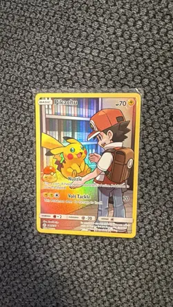 Pokemon Pikachu 241/236 NM Sun & Moon Cosmic Eclipse 2019 Secret IR Full Art - Image 1