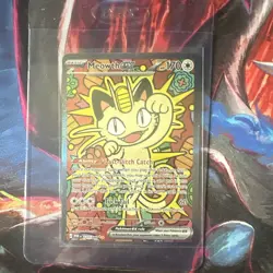Pokemon TCG Meowth ex Sv08 Perfect Order 121/088 Full Art Holo Near Mint - Image 1