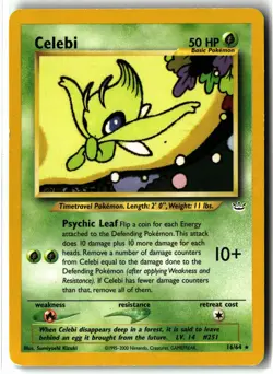 Celebi ⭐ 16/64 Rare Neo Revelation 2001 Pokemon MP - Image 1
