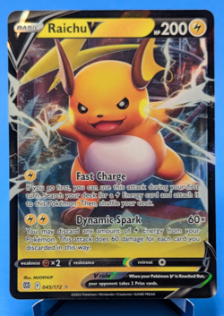 Raichu V 45/172 Pokemon TCG 2022 Ultra Rare Brilliant Stars Near Mint - Image 1