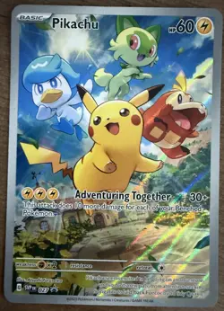 Pikachu 027 SVP Scarlet & Violet Promo Holo HP 60 (2023) English Pokemon TCG - Image 1