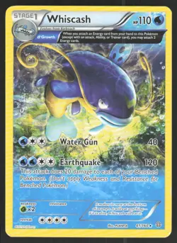 Whiscash 41/160 Rare Primal Clash Pokemon Lightly Played - Image 1