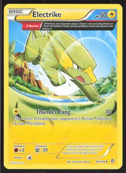 Electrike 60/160 Uncommon Primal Clash Pokemon Lightly Played - Image 1