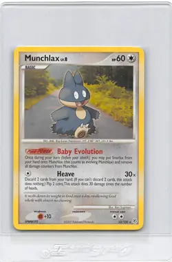Munchlax 33/130 - NON-HOLO - RARE - Diamond and Pearl - POKEMON CARD - LP - Image 1